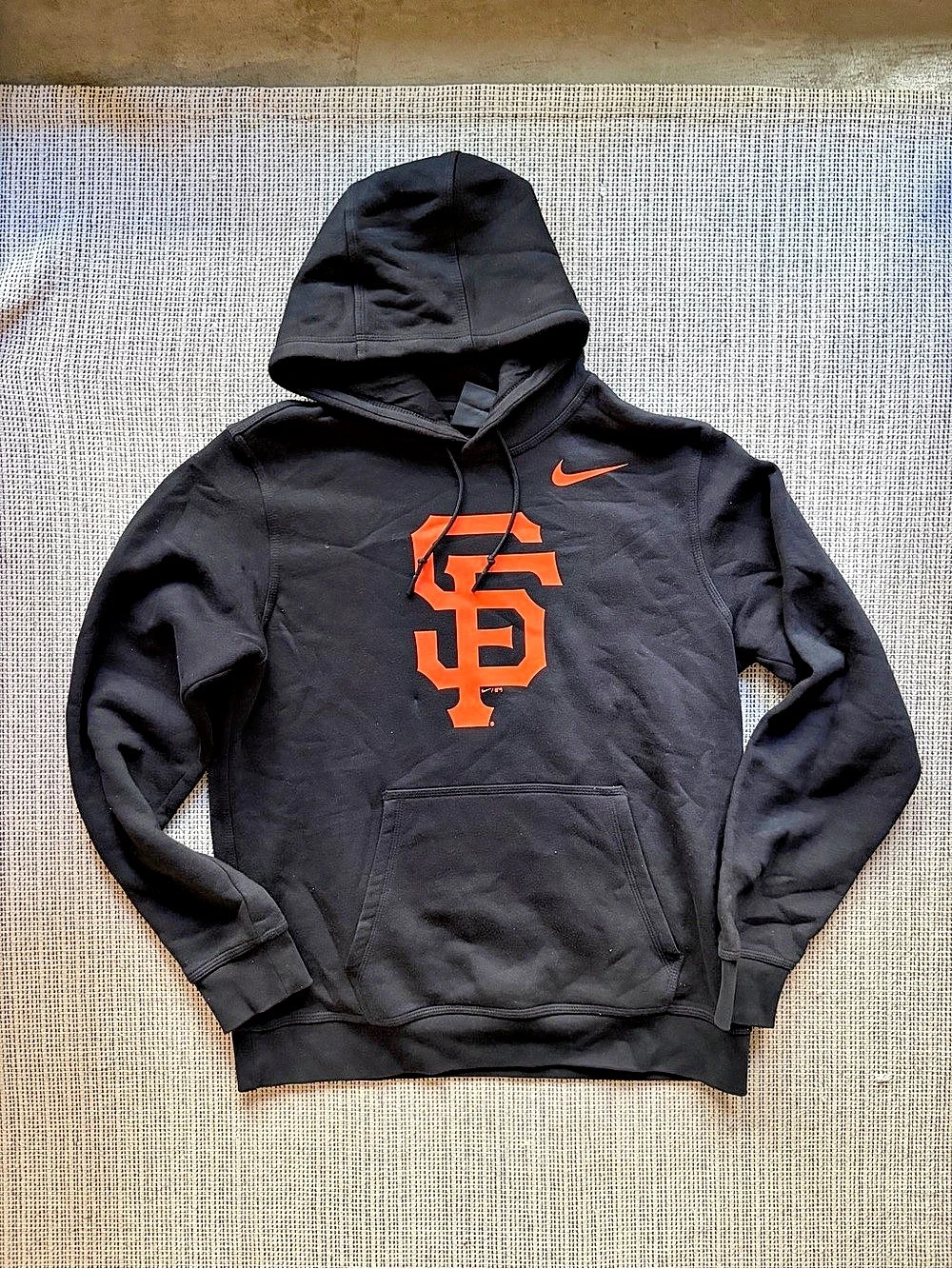 Nike San Francisco Giants MLB Pullover Hoodie Black & Orange Large